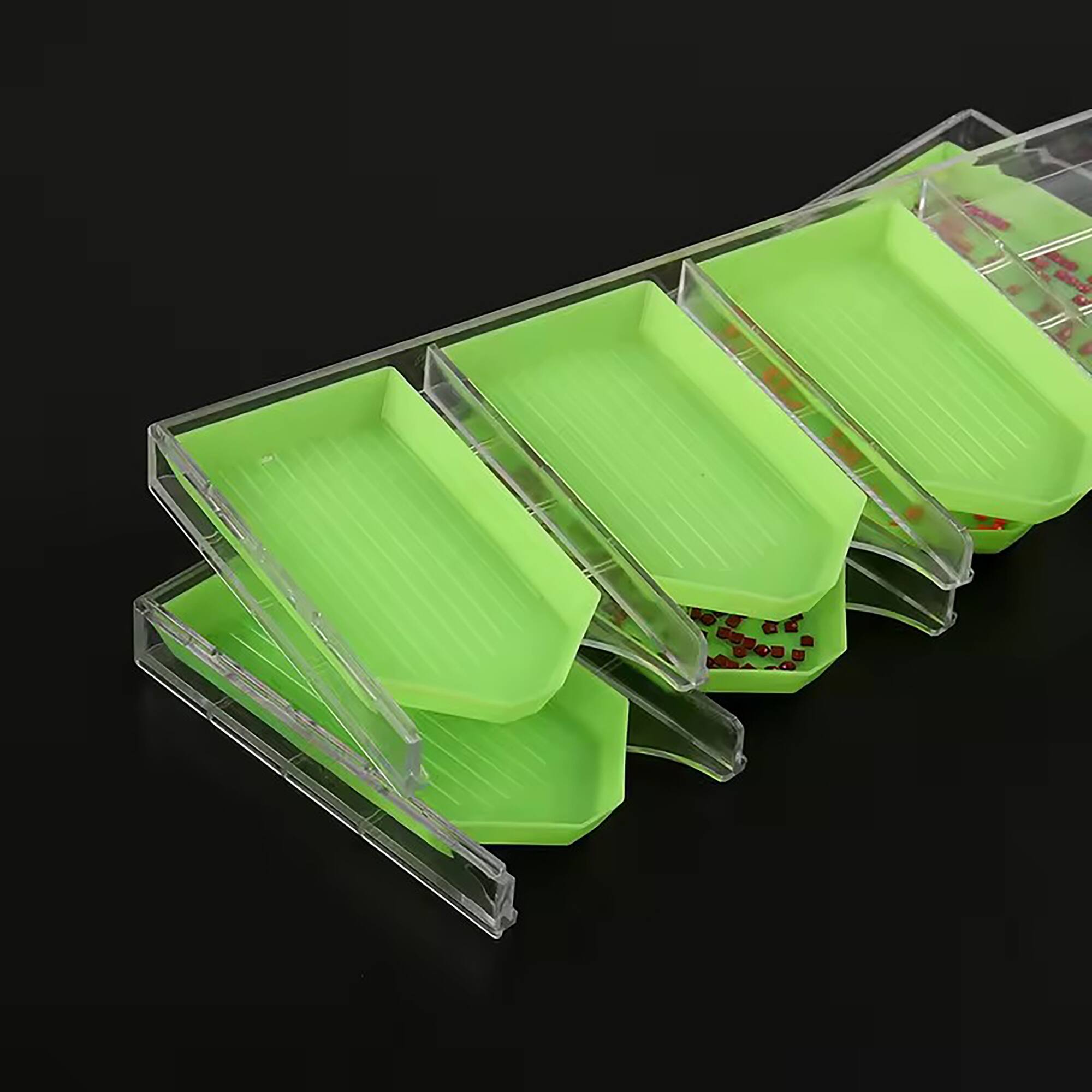 Sparkly Selections Green & Clear Diamond Painting Drill Tray, 2ct.